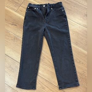 Madewell Black Classic Straight Jeans Size 26 Petite